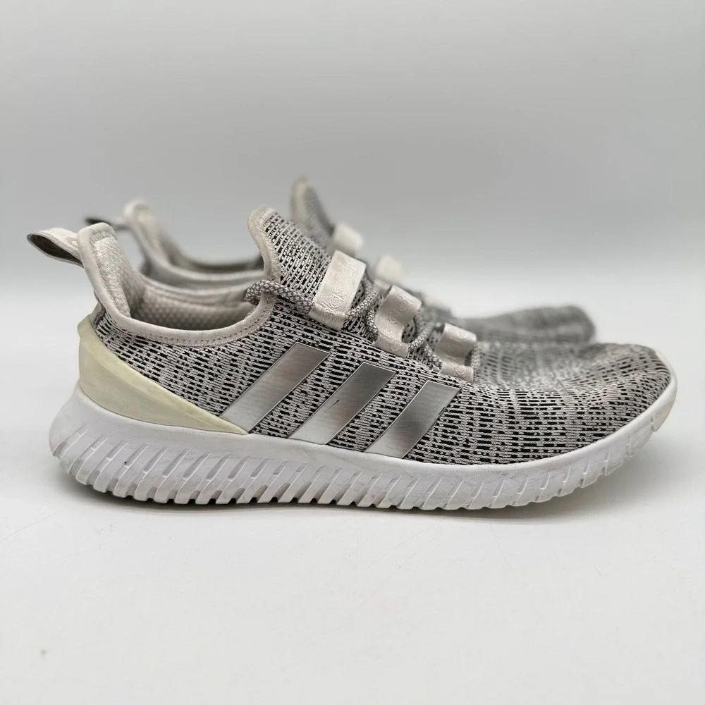 Adidas Mens 13 Kaptir Cloudfoam Running Shoes Grey White EE9514
